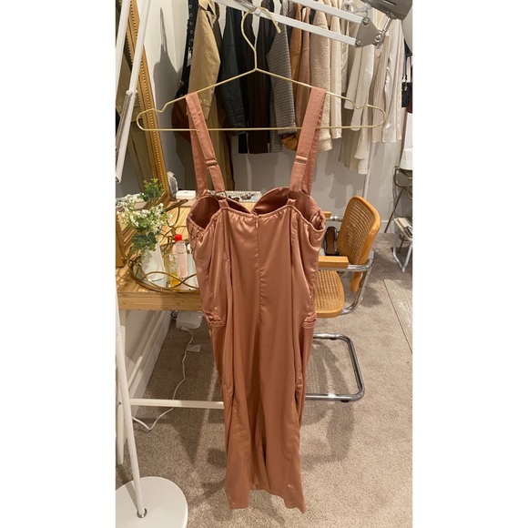 Fashion Nova Laced in Satin Midi Dress in Mauve - Picture 3 of 6